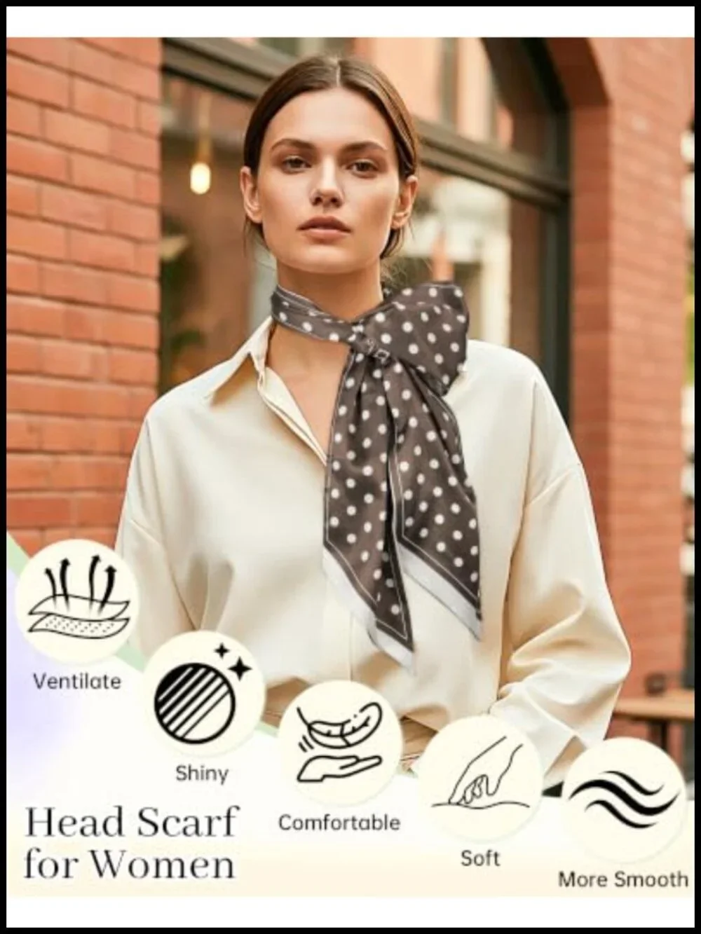 Silky Satin Scarf for Handbags and Hair - Headband Accessory for Western Outfits